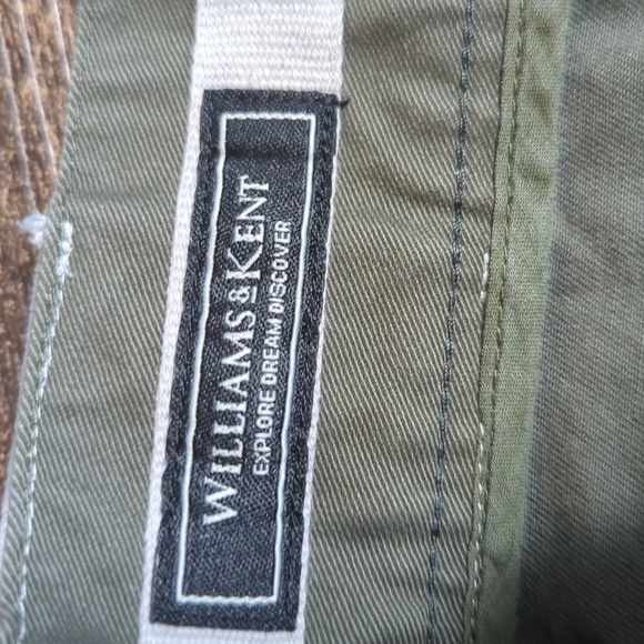 Williams & Kent 5-Pocket Flat Front Straight Leg Chino Pant Olive Green 36x30 - Picture 2 of 9